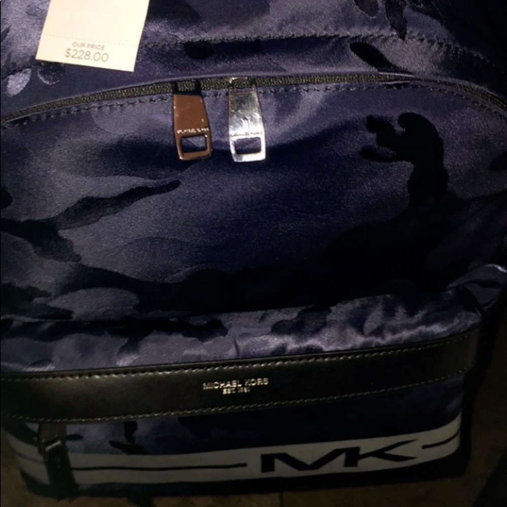 Authentic Michael Kors Kent Backpack Indigo/Grey